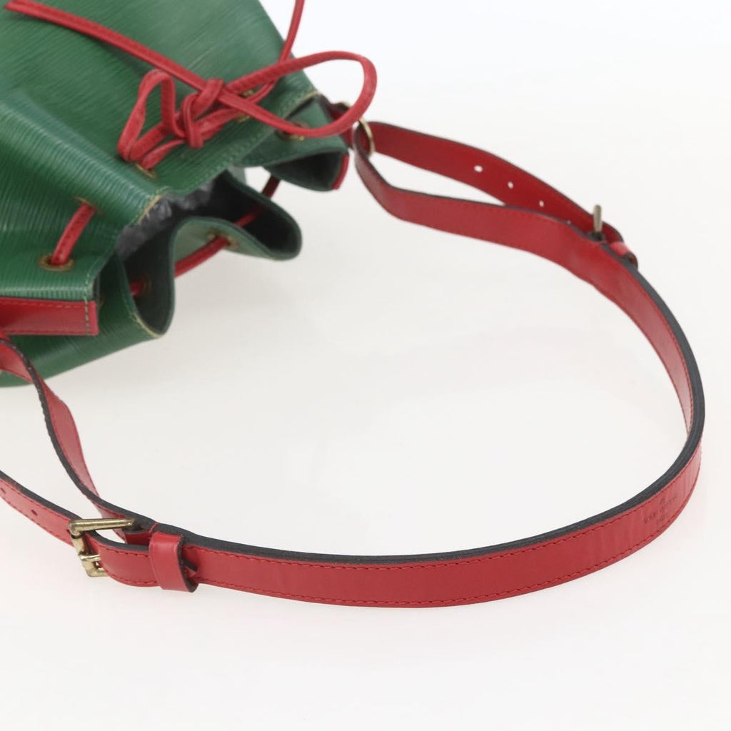 Louis Vuitton Bicolor Petit Noe Handbag Epi Leather Green Leather Shoulder Bag Bag (Pre-Owned)