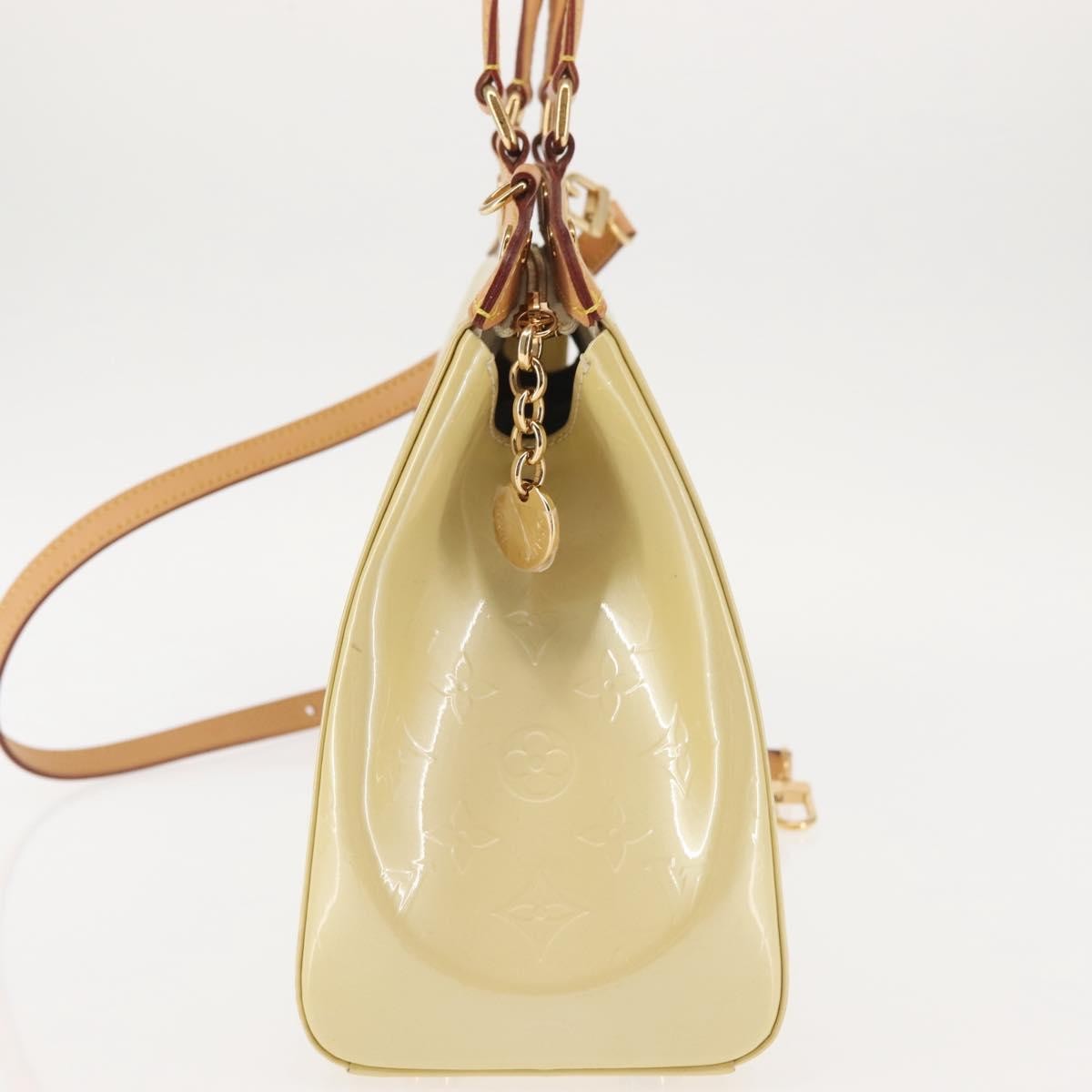 Louis Vuitton Brea Handbag Monogram Vernis Beige Patent_Leather Bag (Pre-Owned)