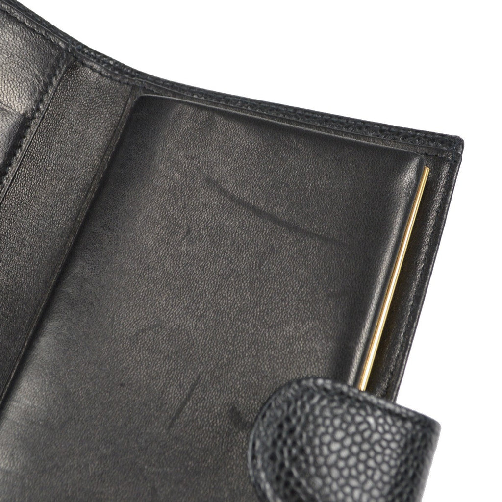 Chanel Timeless Cc French Wallet Caviar Black Leather Wallets Accessory (Pre-Owned)