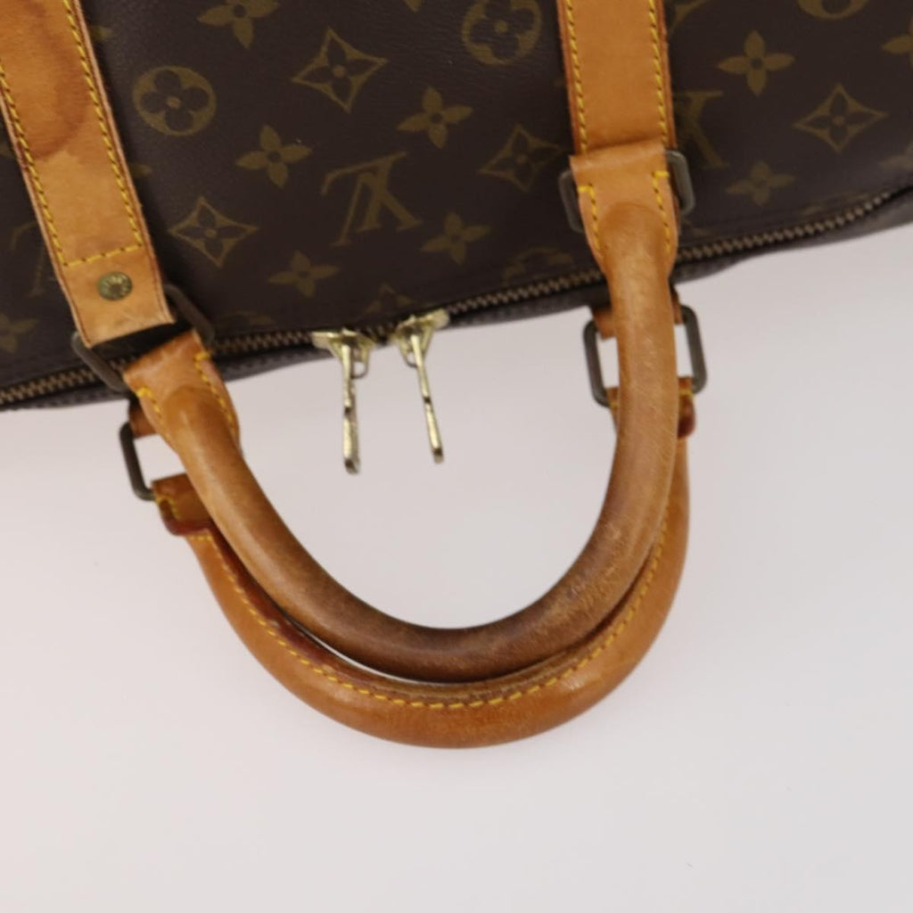 Louis Vuitton Keepall Bandouliere Bag Monogram Canvas Brown Canvas Travel Bag Bag (Pre-Owned)
