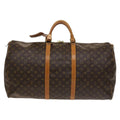 Louis Vuitton Keepall Bag Monogram Canvas Brown Canvas Travel Bag Bag (Pre-Owned)