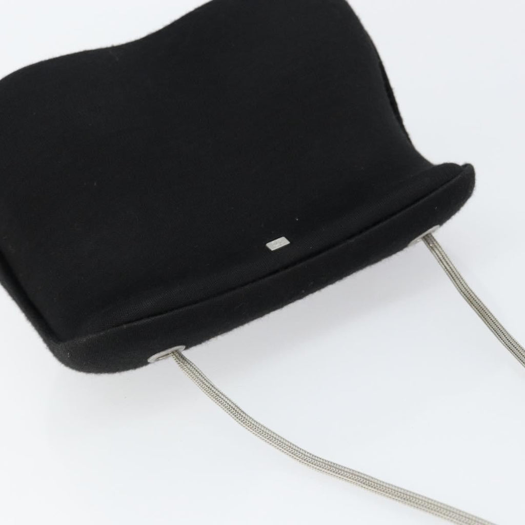 Chanel Millennium Shoulder Bag Jersey Black Cotton Shoulder Bag Bag (Pre-Owned)