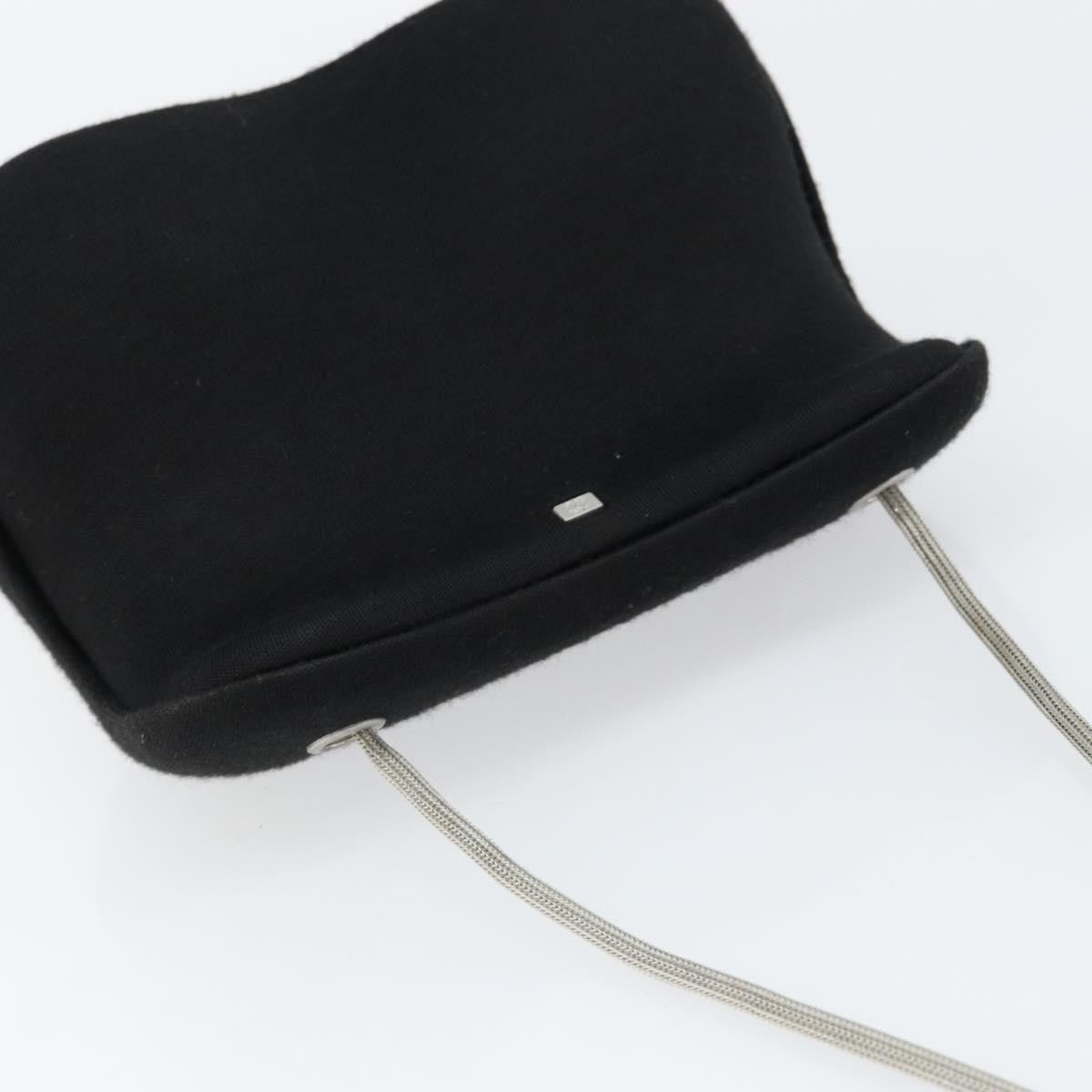 Chanel Millennium Shoulder Bag Jersey Black Cotton Shoulder Bag Bag (Pre-Owned)