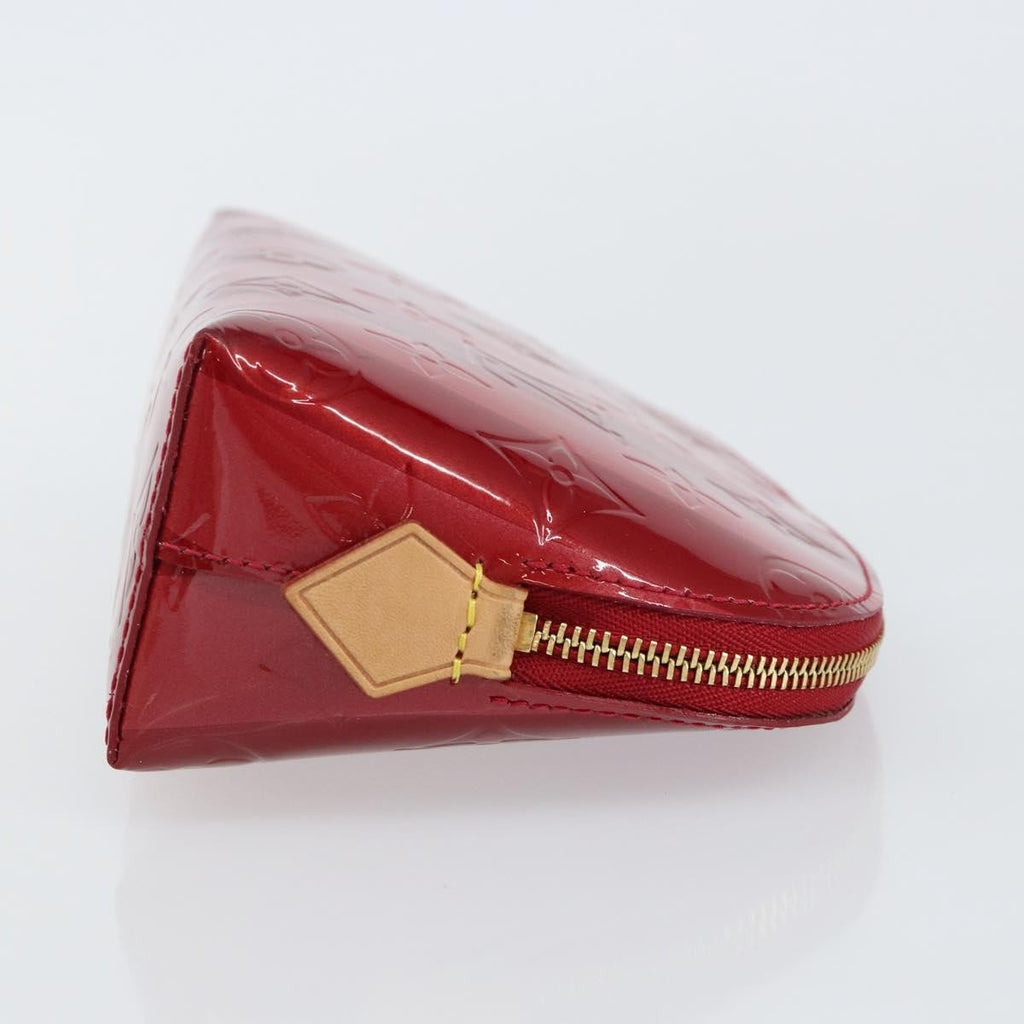 Louis Vuitton Cosmetic Pouch Limited Edition Monogram Vernis Rayures Red Patent_Leather Bag (Pre-Owned)