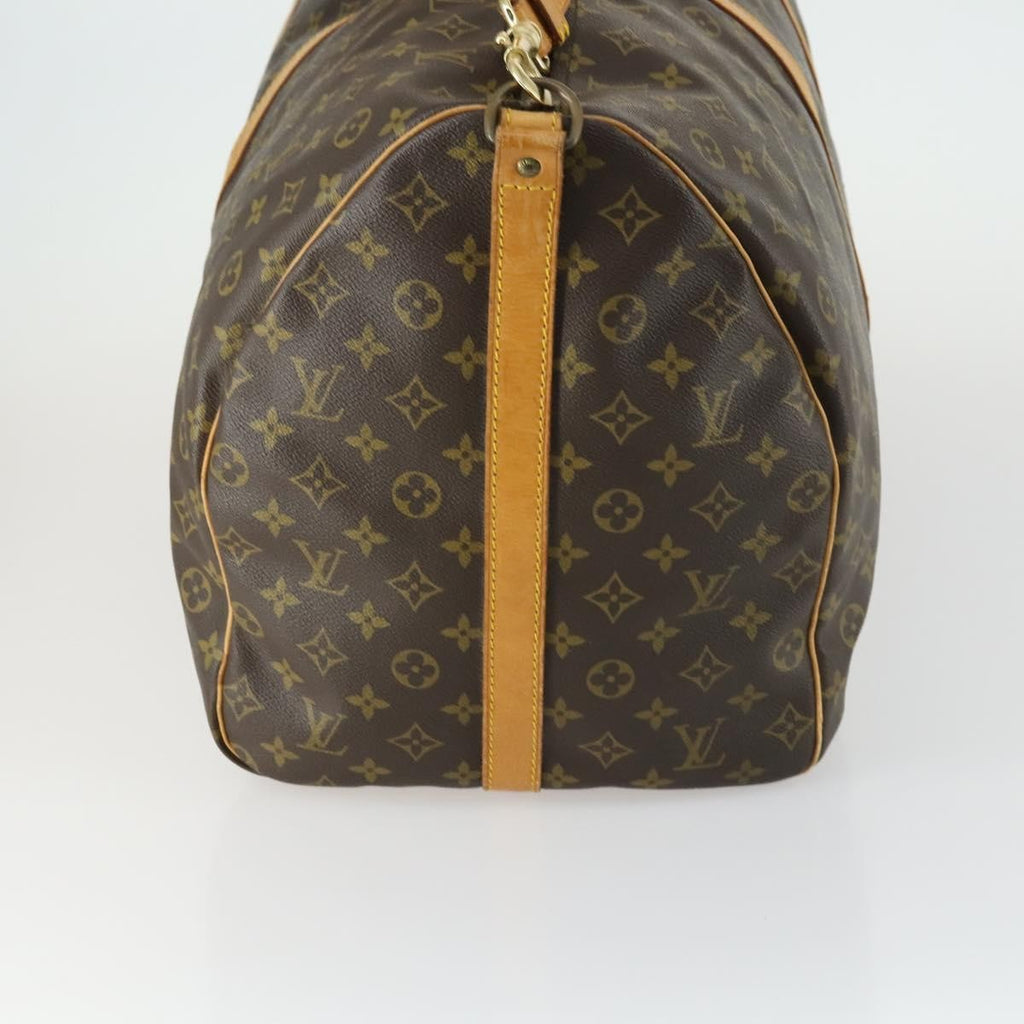 Louis Vuitton Keepall Bandouliere Bag Monogram Canvas Brown Canvas Travel Bag Bag (Pre-Owned)