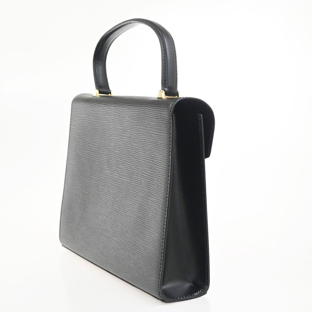 Louis Vuitton Malesherbes Handbag Epi Leather Black Leather Handbag (Pre-Owned)