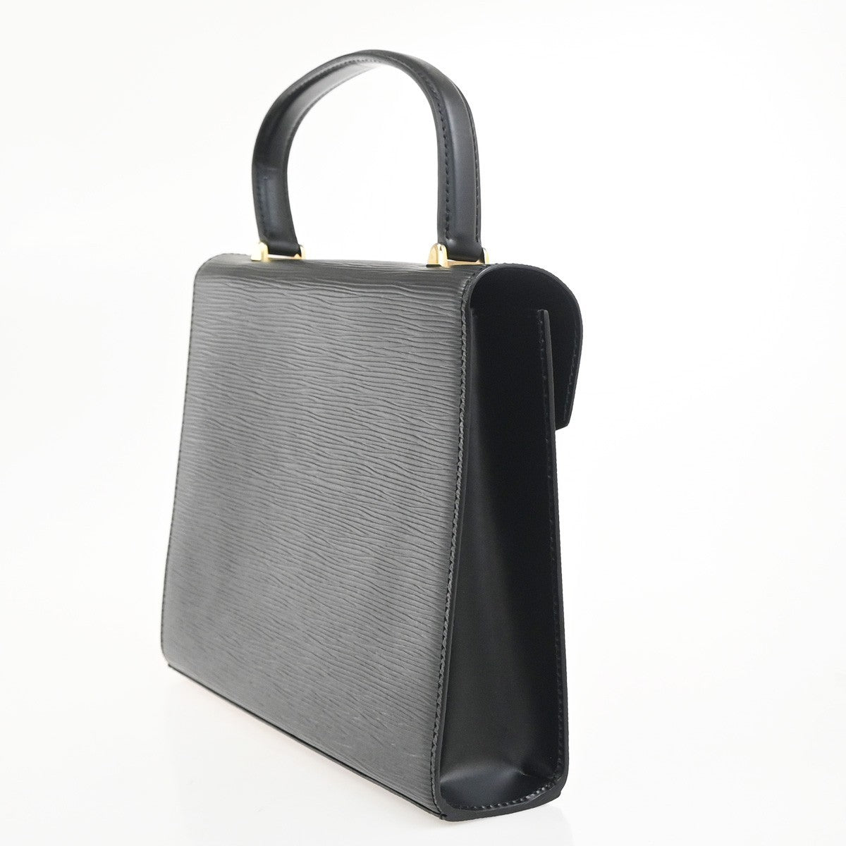 Louis Vuitton Malesherbes Handbag Epi Leather Black Leather Handbag (Pre-Owned)