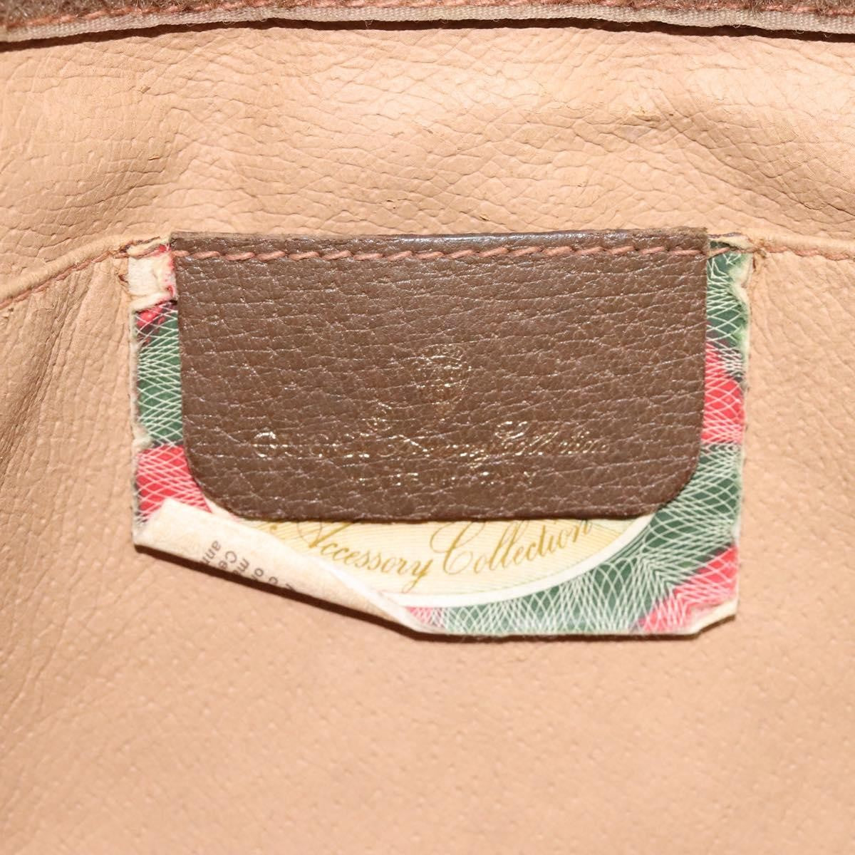 Gucci Sherry Line Pouch Canvas Beige Canvas Clutche & Pouche Bag (Pre-Owned)