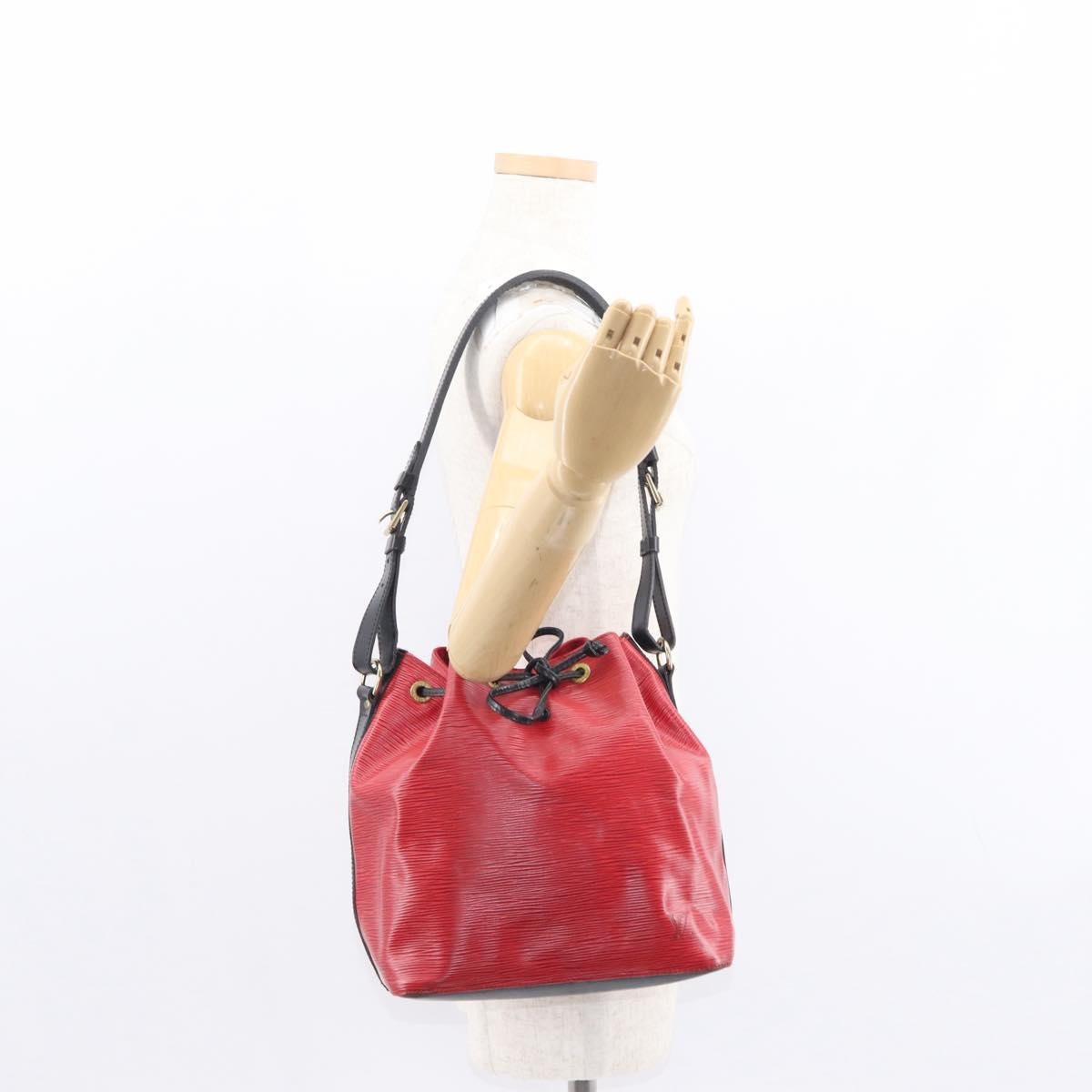 Louis Vuitton Bicolor Petit Noe Handbag Epi Leather Red Leather Shoulder Bag Bag (Pre-Owned)