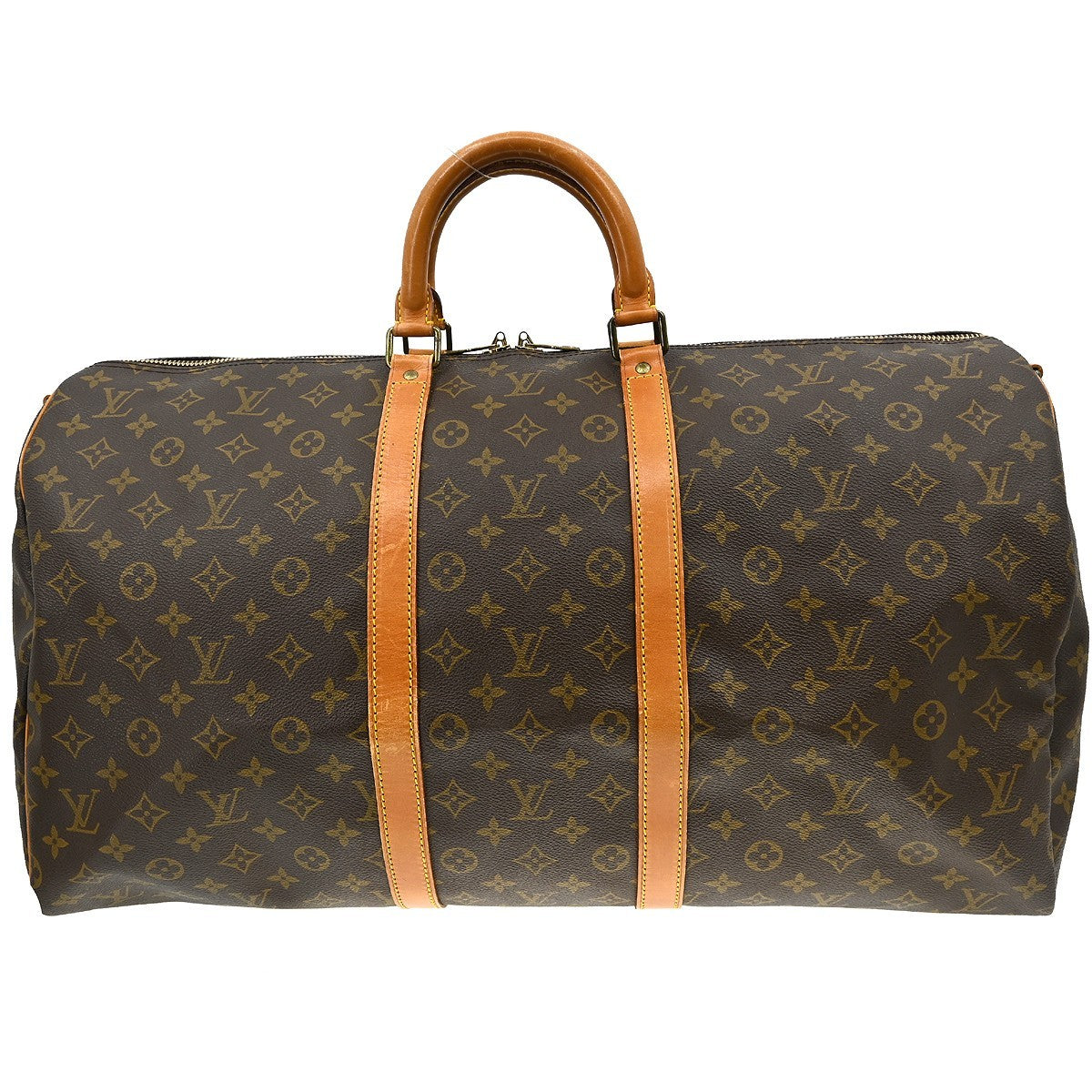 Louis Vuitton Keepall Bag Monogram Canvas Brown Canvas Travel Bag Bag (Pre-Owned)
