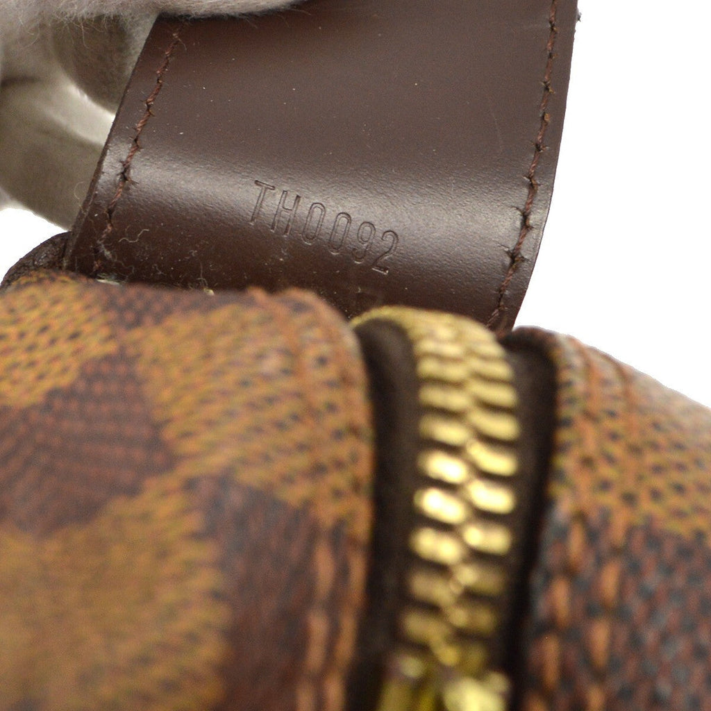 Louis Vuitton Naviglio Handbag Damier Brown Canvas Shoulder Bag Bag (Pre-Owned)
