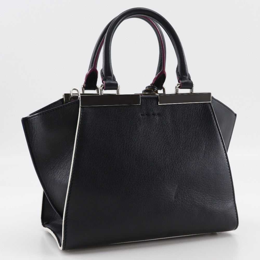 Fendi Petite 3Jours Bag Leather Black Leather Handbag (Pre-Owned)