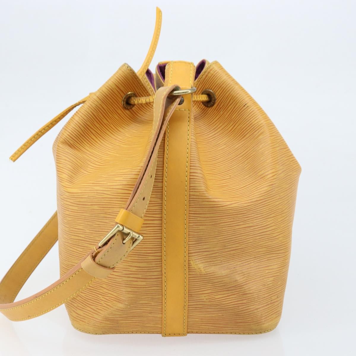 Louis Vuitton Petit Noe Nm Handbag Epi Leather Yellow Leather Shoulder Bag Bag (Pre-Owned)