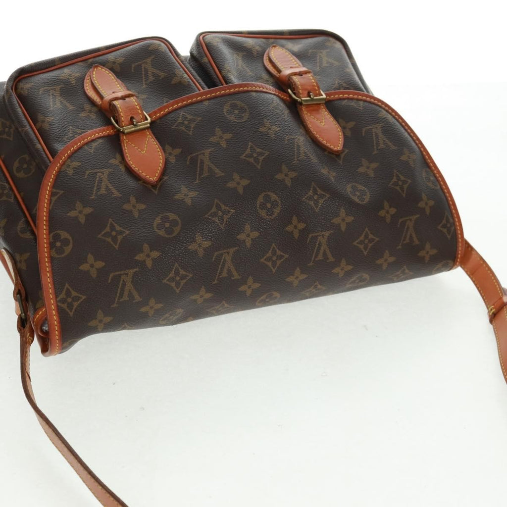 Louis Vuitton Sac Gibeciere Messenger Bag Monogram Canvas Brown Canvas Shoulder Bag Bag (Pre-Owned)