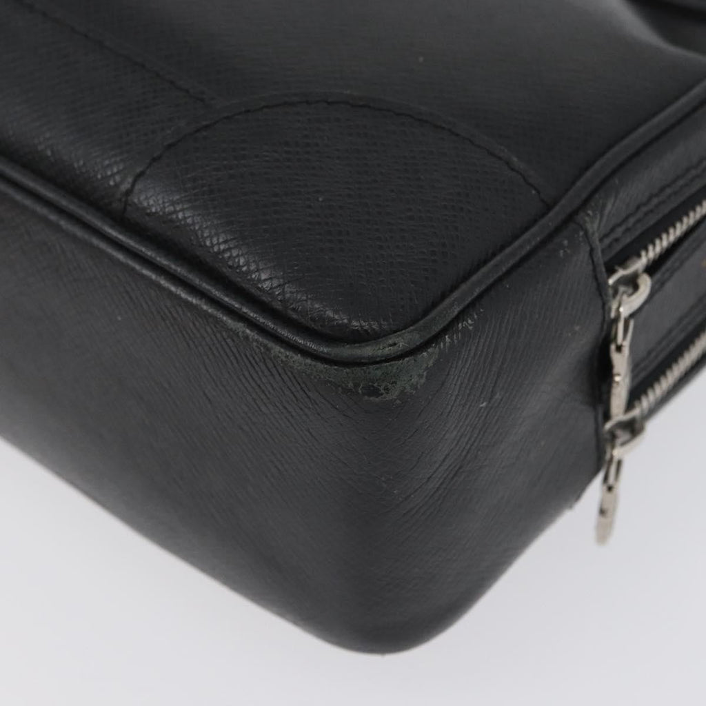 Louis Vuitton Pavel Handbag Taiga Leather Black Leather Clutche & Pouche Bag (Pre-Owned)