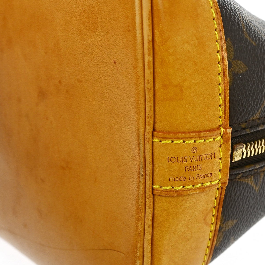 Louis Vuitton Alma Handbag Monogram Canvas Brown Canvas Handbag (Pre-Owned)