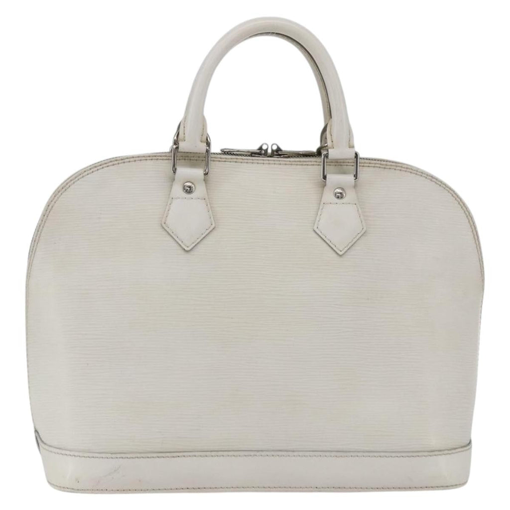 Louis Vuitton Alma Handbag Epi Leather White Leather Handbag (Pre-Owned)