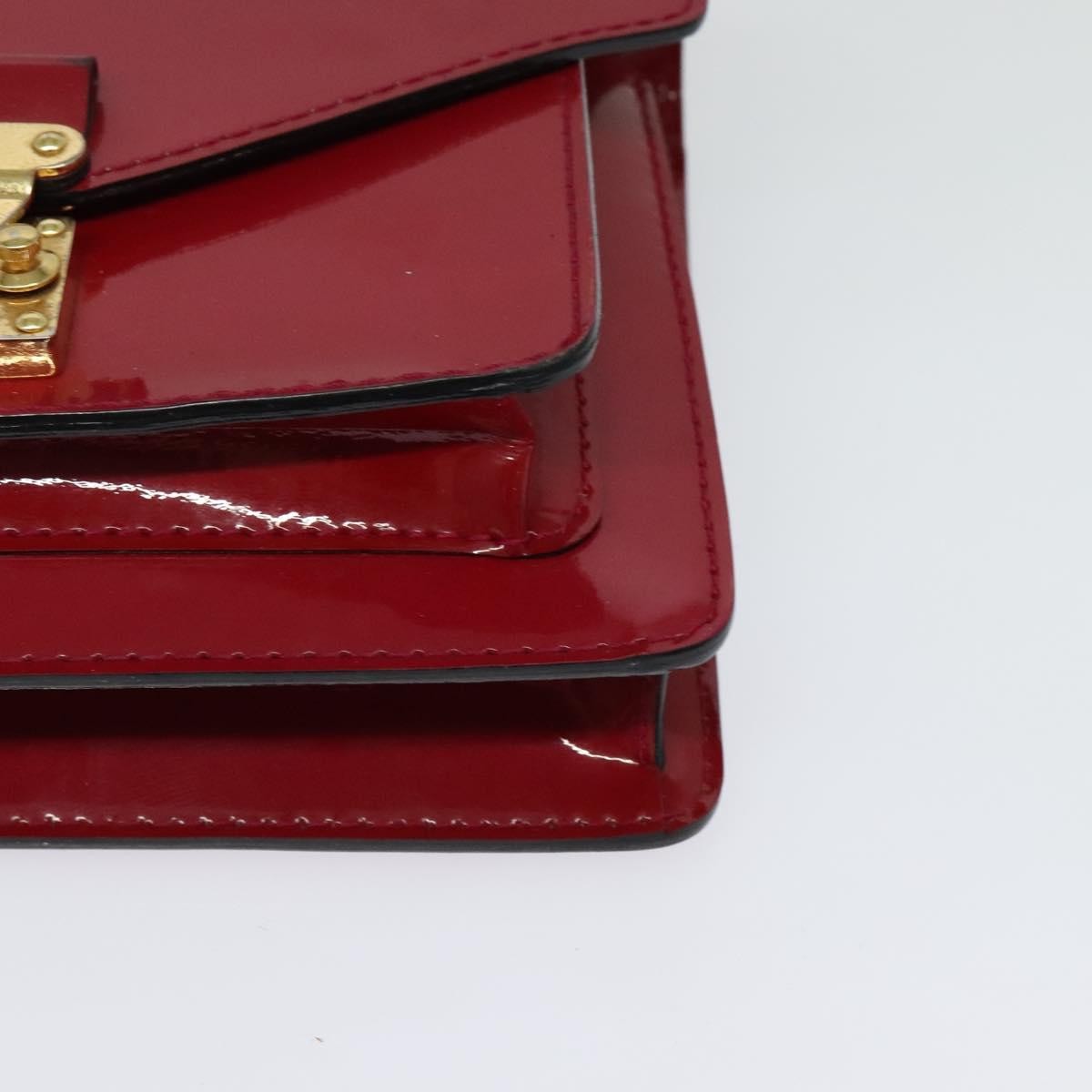 Louis Vuitton Monceau Handbag Vernis Burgundy Patent_Leather Bag (Pre-Owned)