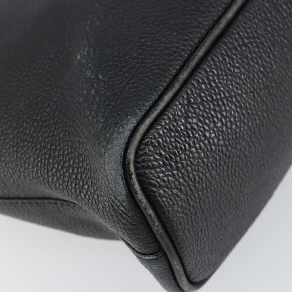 Burberry Vintage Handbag Leather Black Leather Handbag (Pre-Owned)