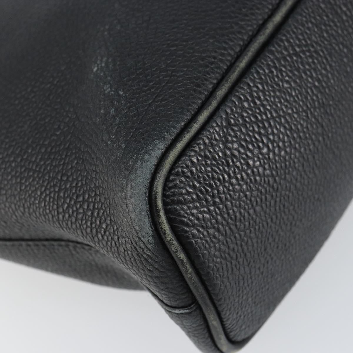 Burberry Vintage Handbag Leather Black Leather Handbag (Pre-Owned)