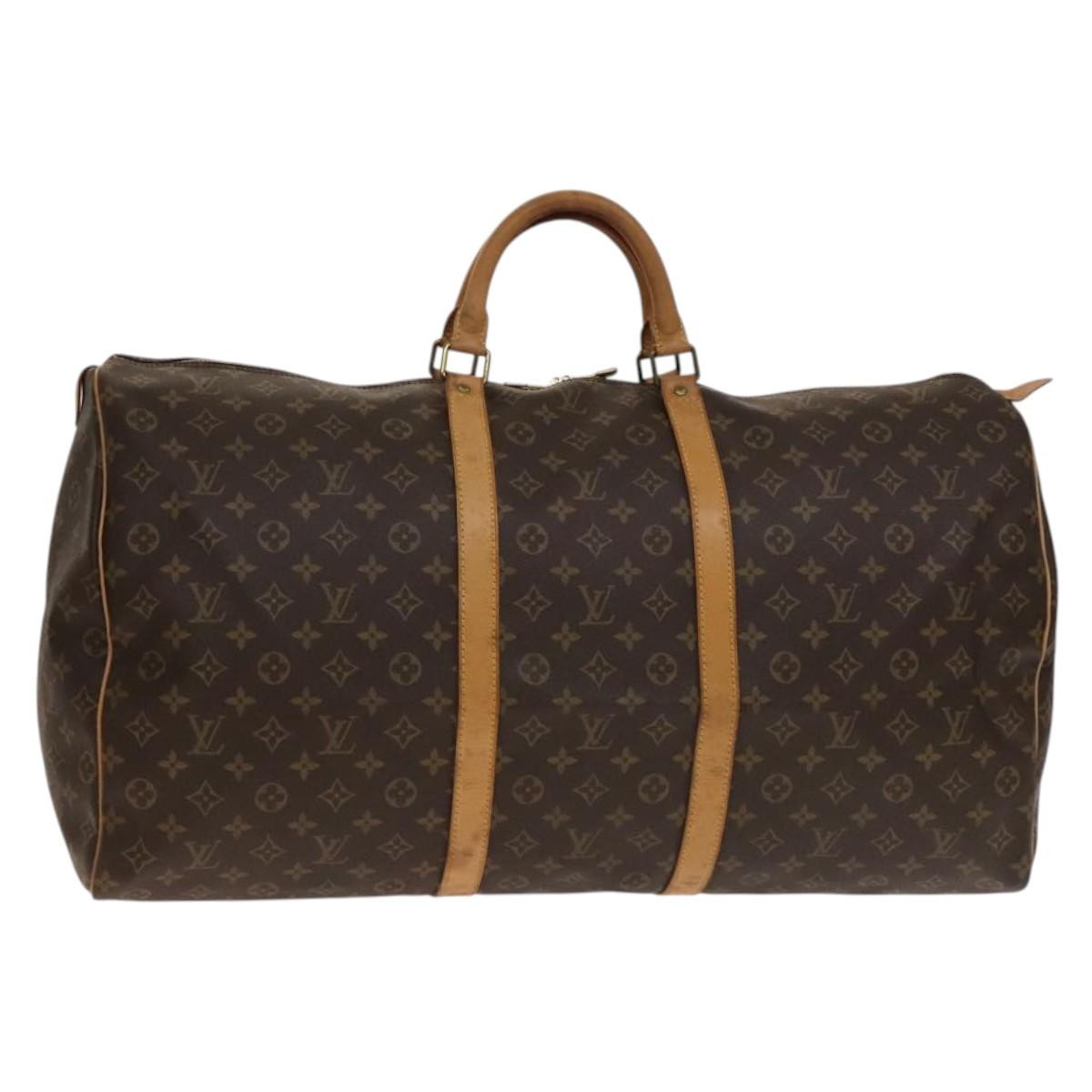 Louis Vuitton Keepall Bag Monogram Canvas Brown Canvas Bag (Pre-Owned)