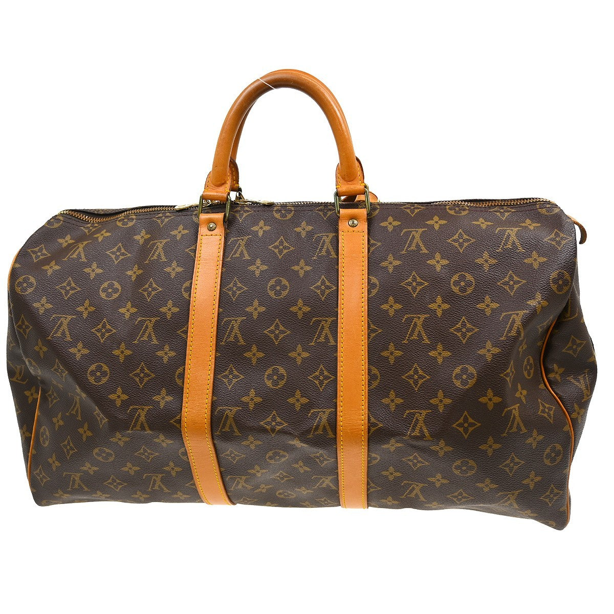 Louis Vuitton Keepall Bag Monogram Canvas Brown Canvas Travel Bag Bag (Pre-Owned)