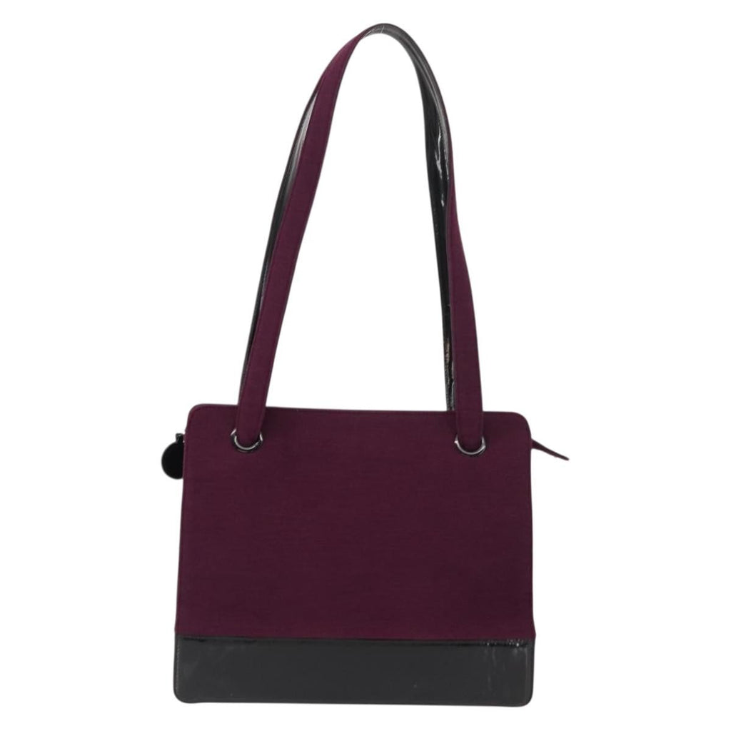 Chanel Vintage Logo Tote Cotton Purple Cotton Tote Bag Bag (Pre-Owned)