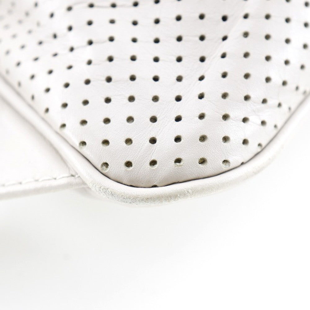 Bottega Veneta Drawstring Backpack Perforated Leather Beige Calfskin Backpack Bag (Pre-Owned)