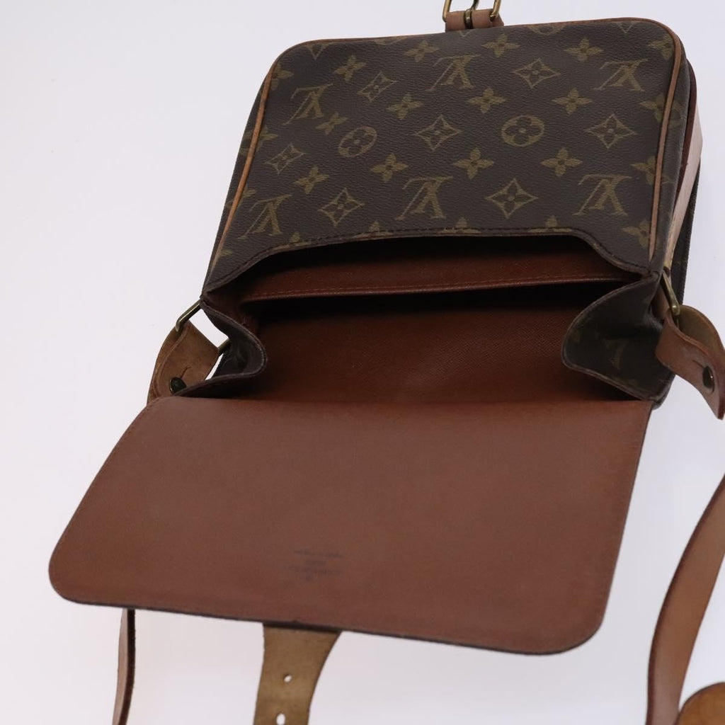 Louis Vuitton Cartouchiere Handbag Monogram Canvas Brown Canvas Shoulder Bag Bag (Pre-Owned)