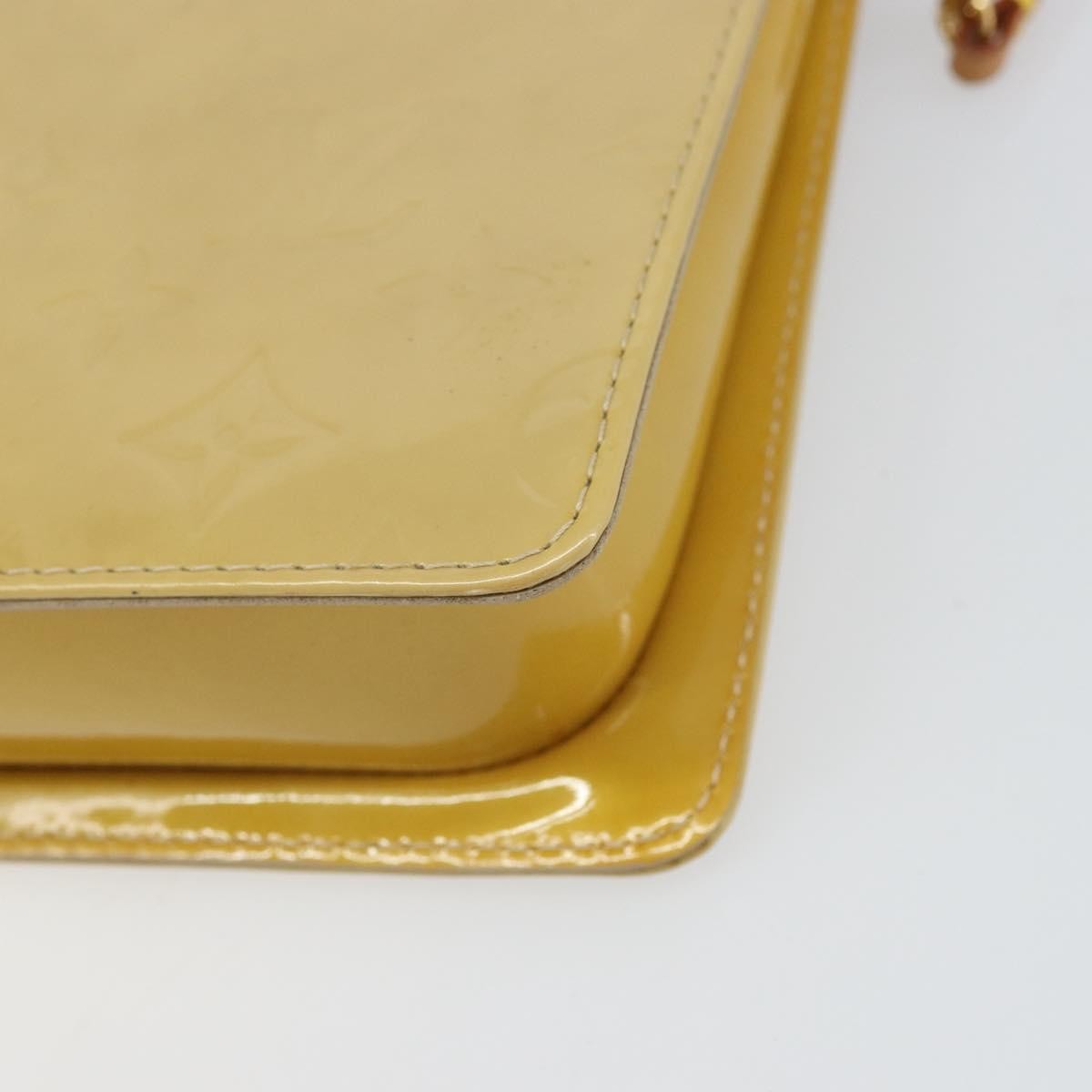 Louis Vuitton Mott Handbag Monogram Vernis Beige Patent_Leather Clutche & Pouche Bag (Pre-Owned)