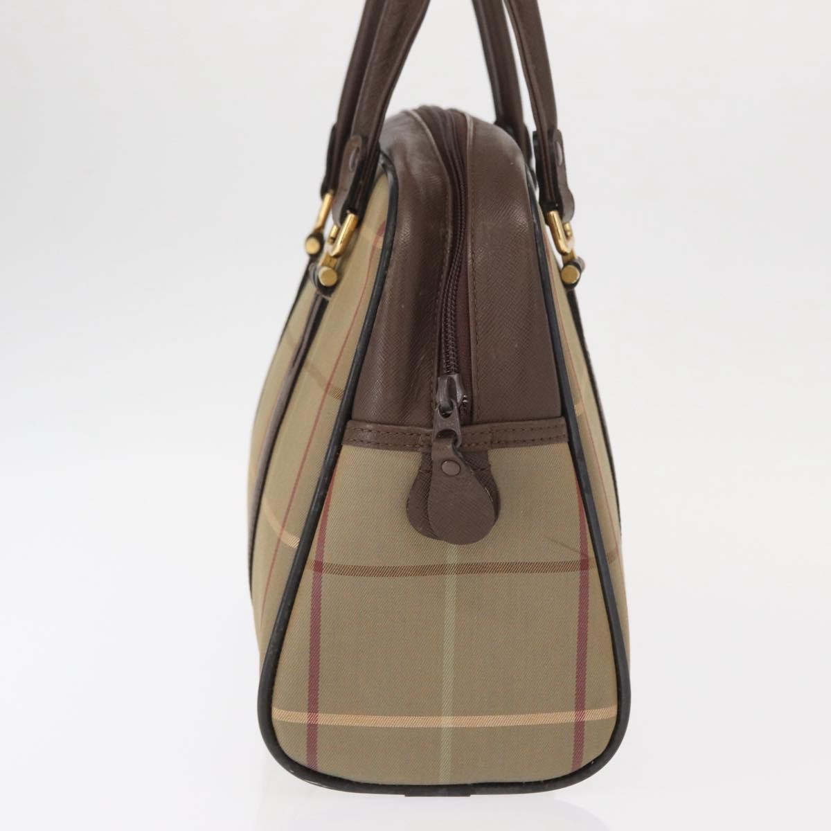 Burberry Nova Handbag Canvas Beige Canvas Handbag (Pre-Owned)
