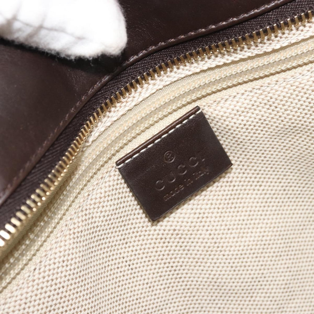 Gucci Original Zip Tote Gg Canvas With Leather Red Canvas Tote Bag Bag (Pre-Owned)