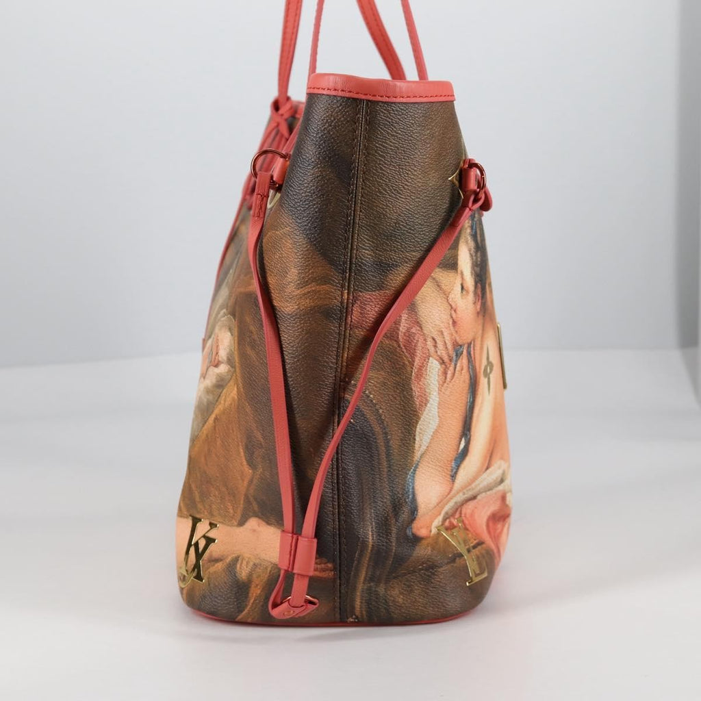 Louis Vuitton Neverfull Nm Tote Limited Edition Jeff Koons Boucher Print Canvas Multicolour Canvas Tote Bag Bag (Pre-Owned)