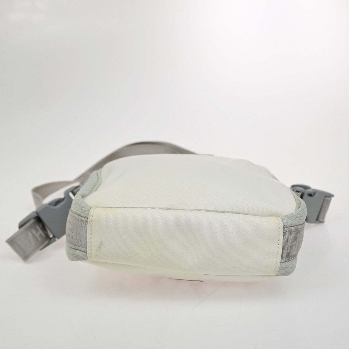 Chanel Travel Line Crossbody Bag Nylon White Nylon Shoulder Bag Bag (Pre-Owned)