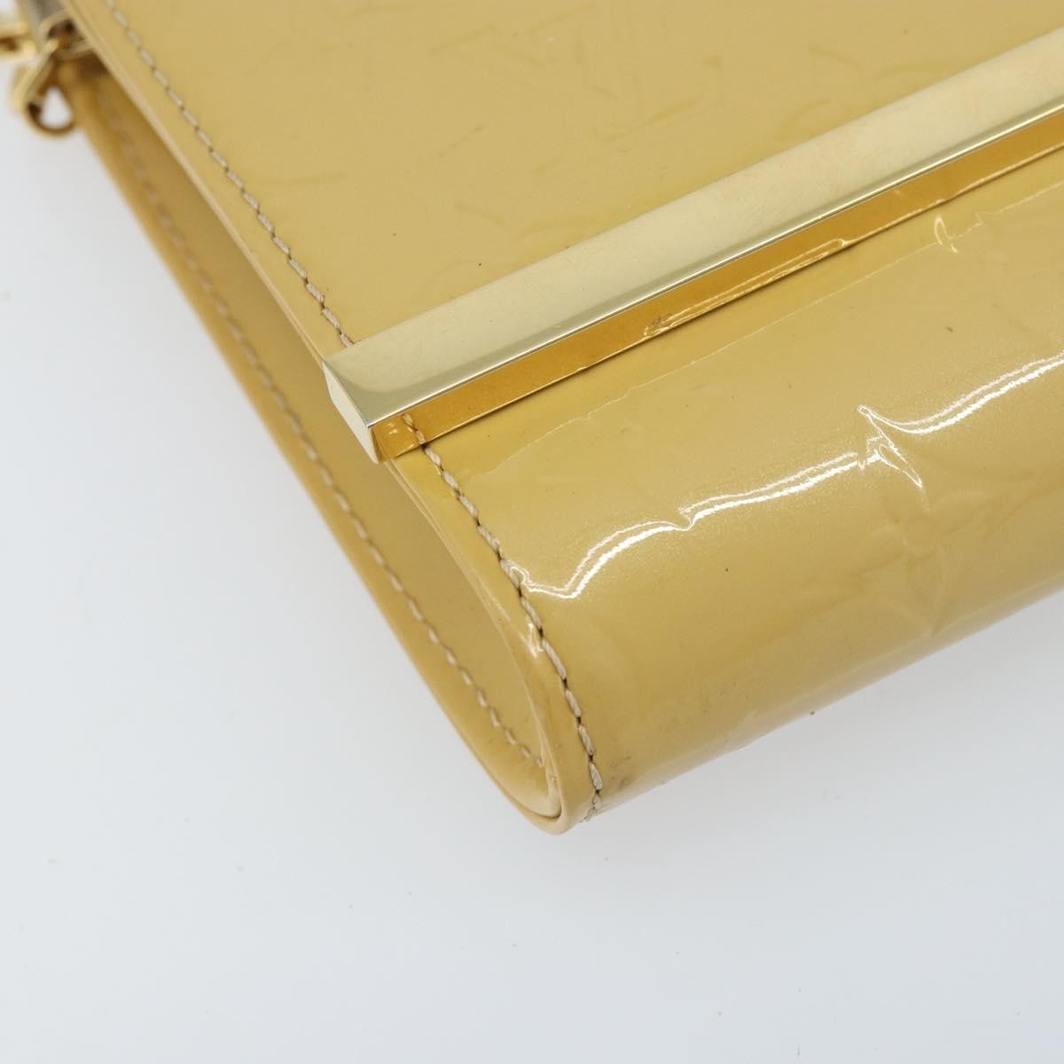 Louis Vuitton Ana Bag Monogram Vernis Yellow Patent_Leather Clutche & Pouche Bag (Pre-Owned)
