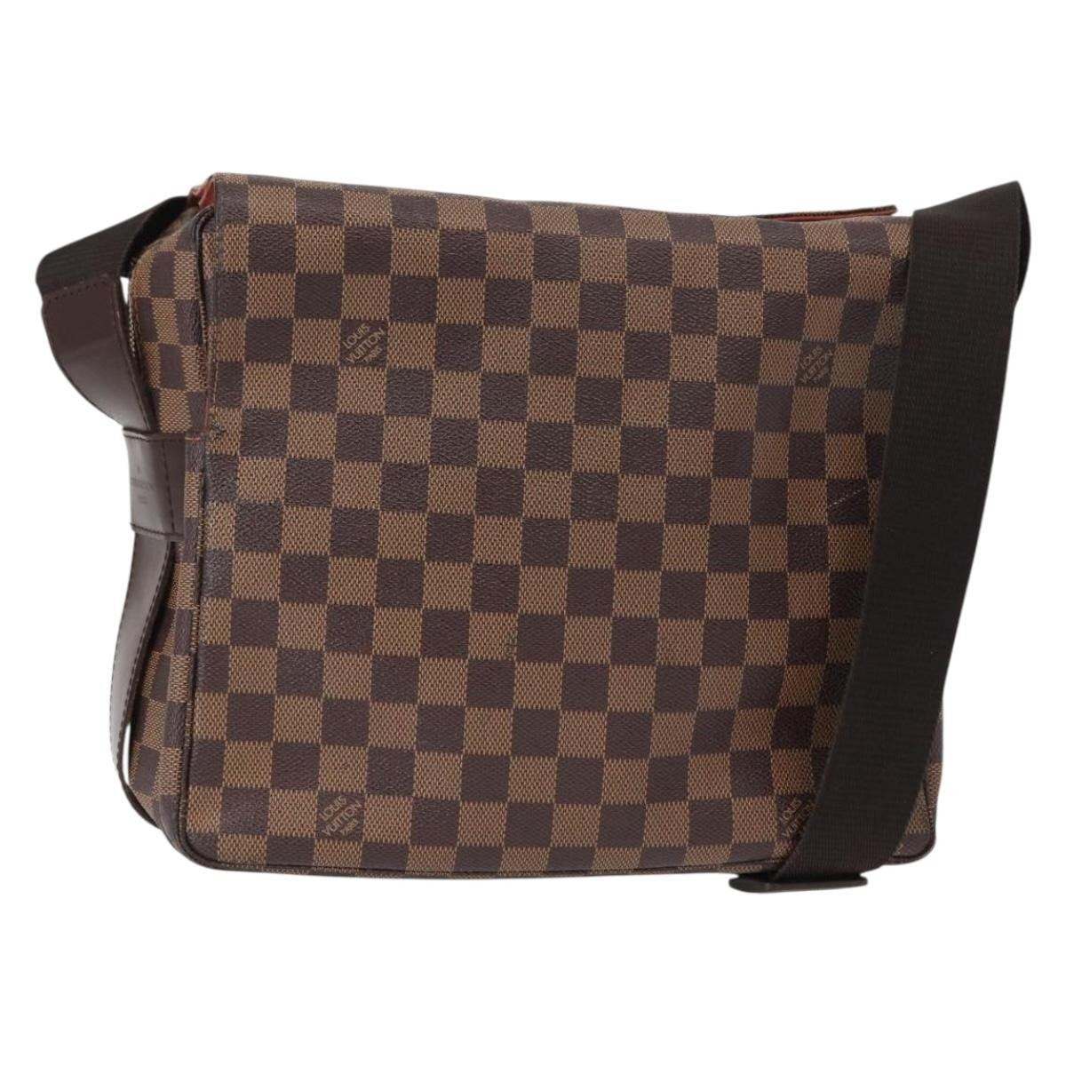 Louis Vuitton Naviglio Handbag Damier Brown Canvas Shoulder Bag Bag (Pre-Owned)