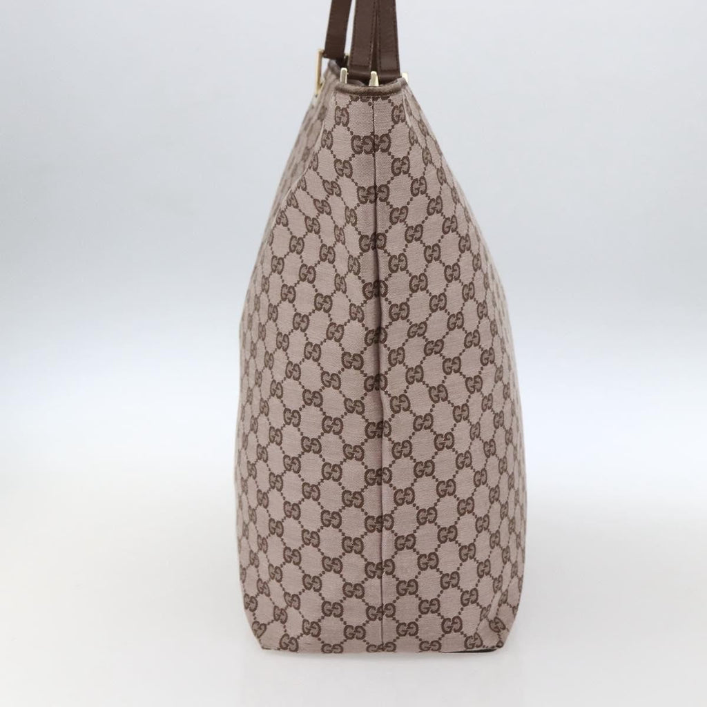 Gucci Vintage Bucket Shopping Tote Gg Canvas Pink Canvas Tote Bag Bag (Pre-Owned)