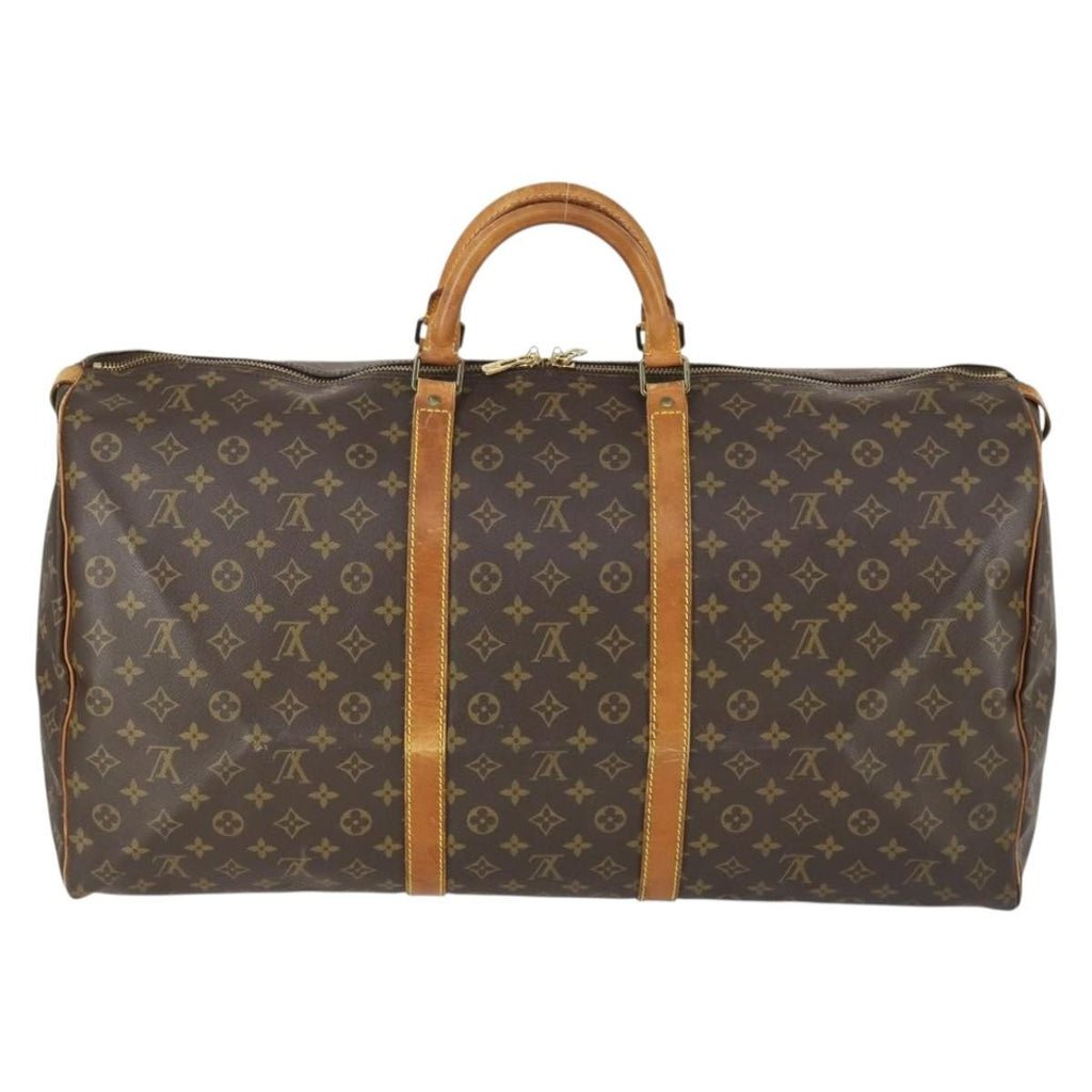 Louis Vuitton Keepall Bag Monogram Canvas Brown Canvas Travel Bag Bag (Pre-Owned)