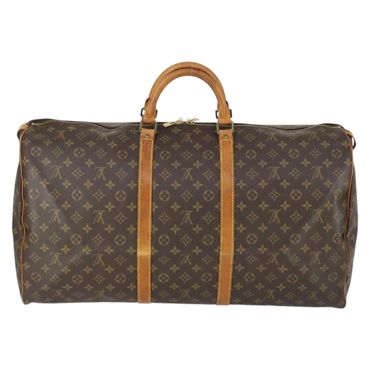 Louis Vuitton Keepall Bag Monogram Canvas Brown Canvas Travel Bag Bag (Pre-Owned)