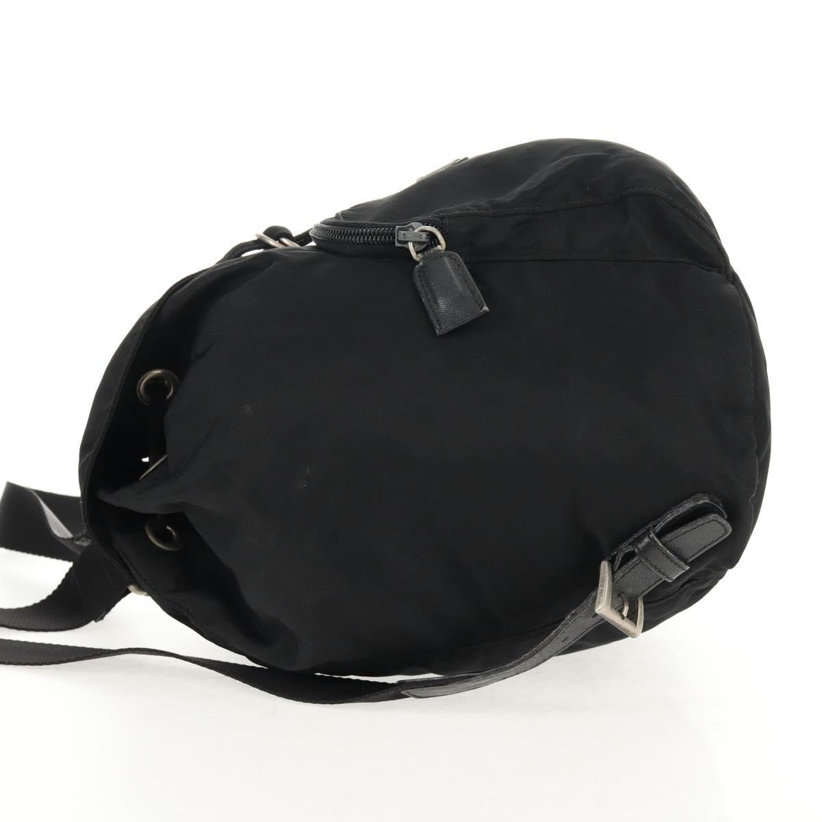 Prada Front Pocket Backpack Tessuto Black Nylon Backpack Bag (Pre-Owned)