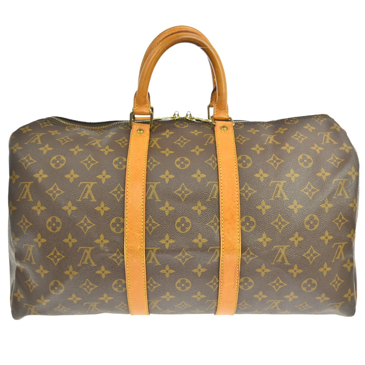 Louis Vuitton Keepall Bag Monogram Canvas Brown Canvas Travel Bag Bag (Pre-Owned)