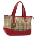 Burberry Nova Check Handbag Nova Check Canvas Beige Canvas Handbag (Pre-Owned)