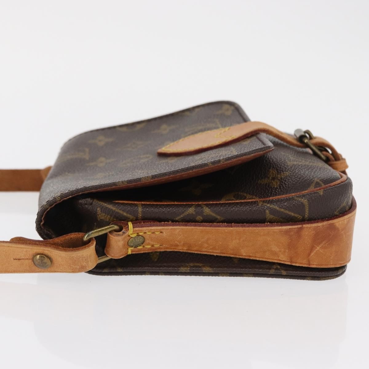 Louis Vuitton Cartouchiere Handbag Monogram Canvas Brown Canvas Shoulder Bag Bag (Pre-Owned)