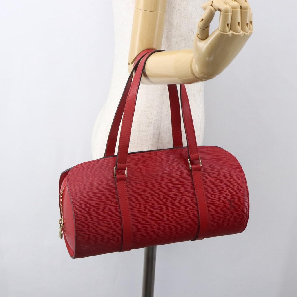 Louis Vuitton Soufflot Handbag Epi Leather Red Leather Shoulder Bag Bag (Pre-Owned)
