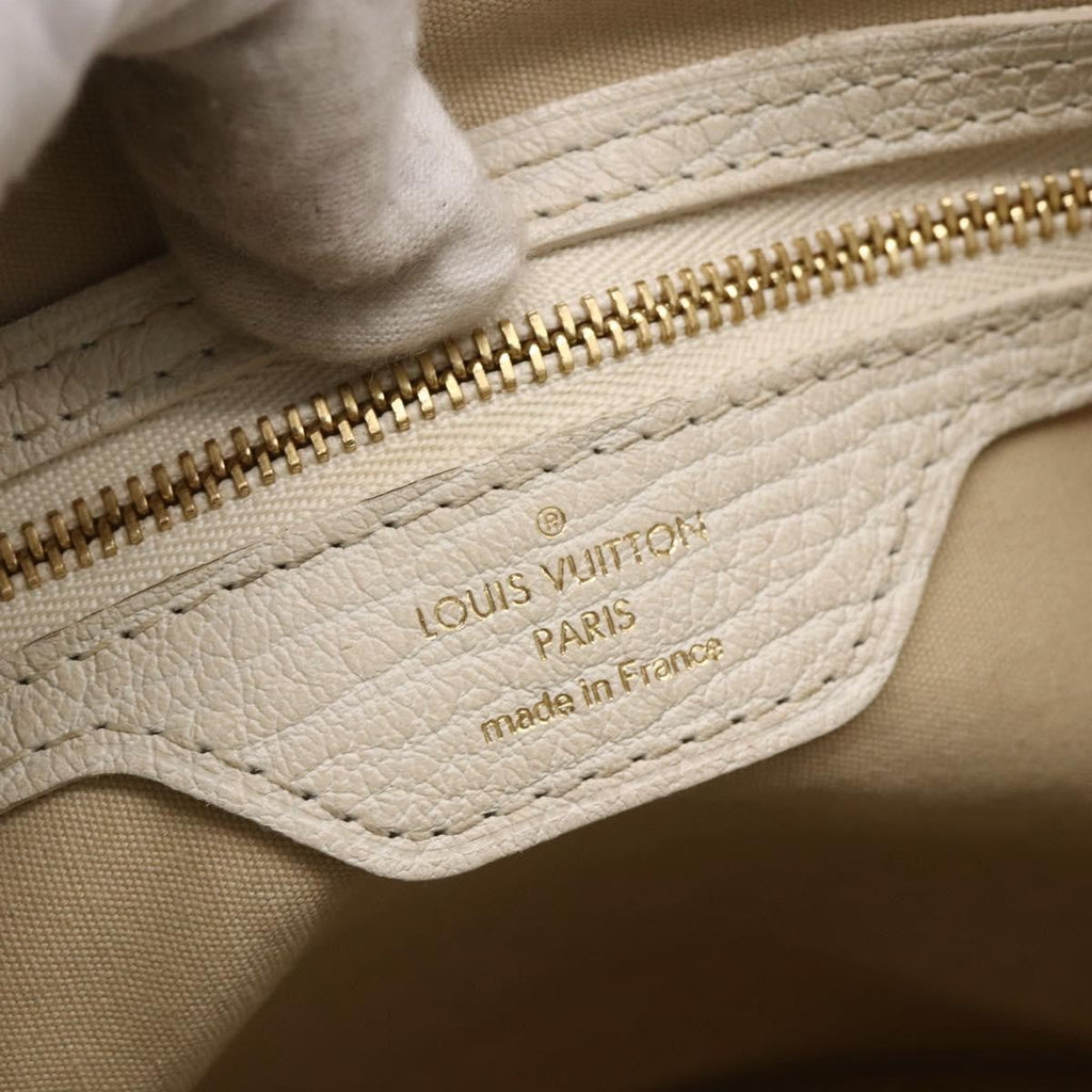 Louis Vuitton Petit Bucket Bag Mini Lin Beige Canvas Shoulder Bag Bag (Pre-Owned)