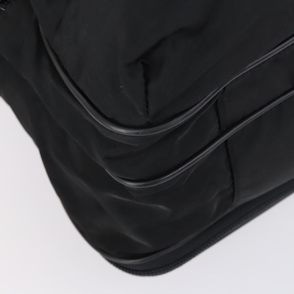 Prada Porta Computer Briefcase Tessuto And Saffiano Leather Black Nylon Briefcase Bag (Pre-Owned)