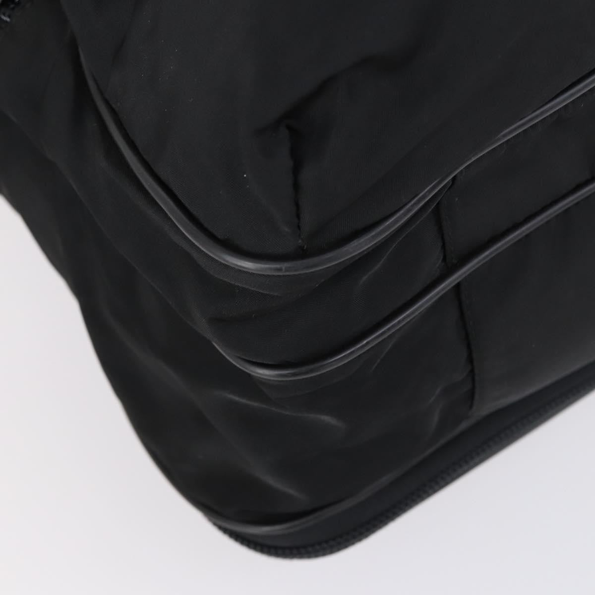 Prada Porta Computer Briefcase Tessuto And Saffiano Leather Black Nylon Briefcase Bag (Pre-Owned)