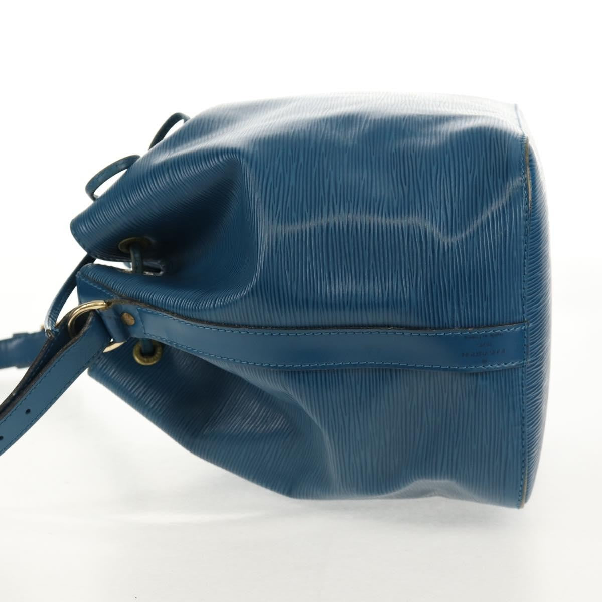 Louis Vuitton Petit Noe Handbag Epi Leather Blue Leather Shoulder Bag Bag (Pre-Owned)