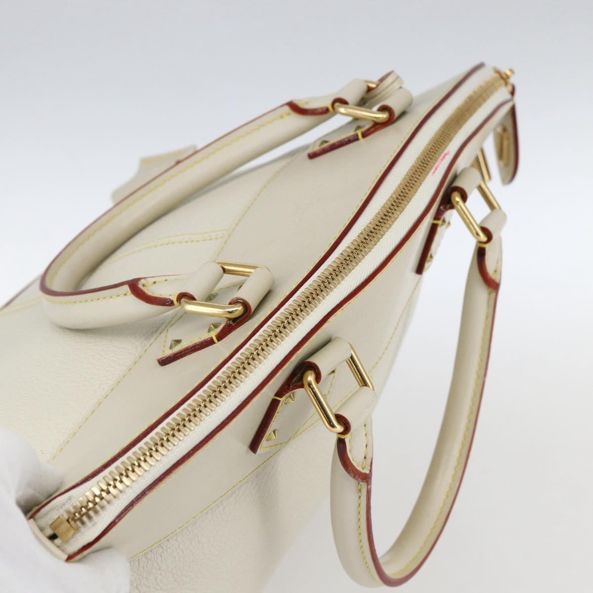 Louis Vuitton Suhali Lockit Handbag Leather White Leather Handbag (Pre-Owned)