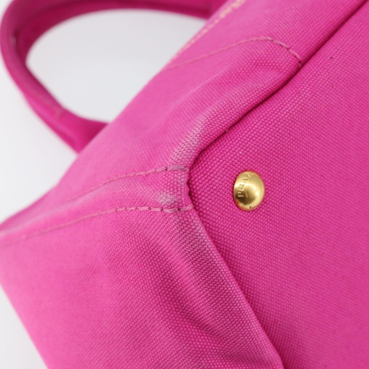 Prada Canapa Tote Canvas Pink Canvas Tote Bag Bag (Pre-Owned)